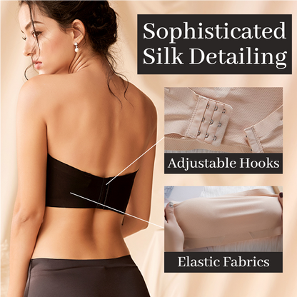 iRosesilk Ice Silk Smoothing Soft Lifting Bandeau Strapless Bra