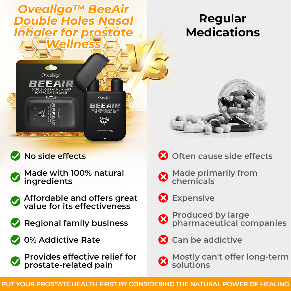 ✅Official Store: Oveallgo™ NEW BeeAir Double Holes Nasal Inhaler for prostate Wellness👨‍⚕️USA Urological Association (AUA）Approved (Reducing prostate swelling, pain, discomfort, soreness, and urinary fatigue)