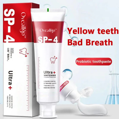 🔥2024 HOT SALE🔥 EXTRA Oveallgo™ SP-4 Probiotic Whitening Toothpaste